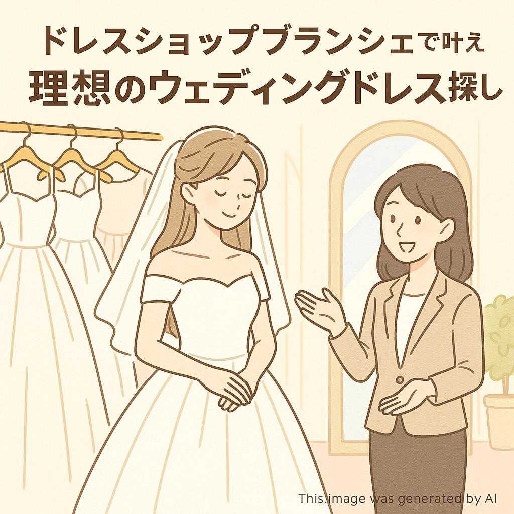 ドレスショップブランシェで叶える理想のウェディングドレス探し