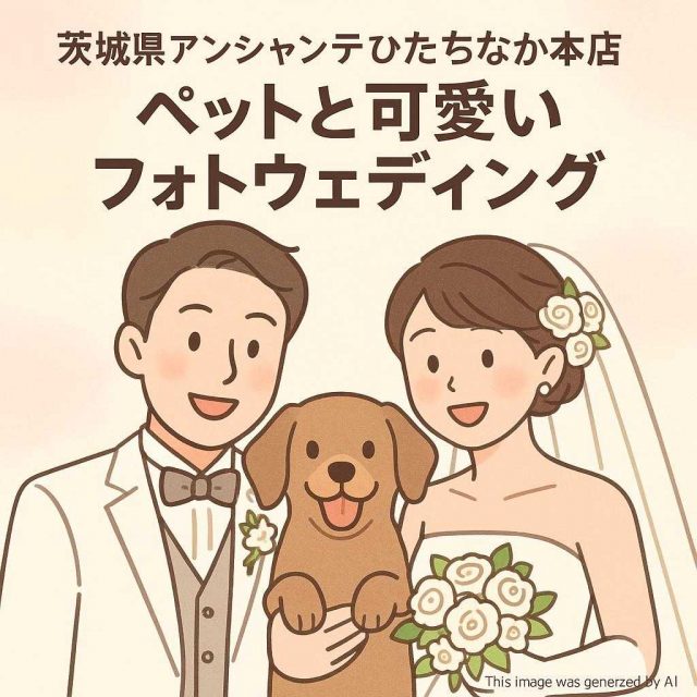 茨城県アンシャンテひたちなか本店 ペットと可愛いフォトウェディング