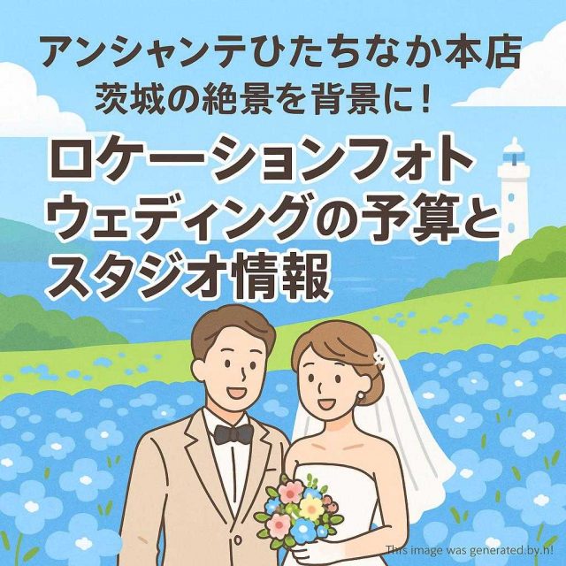 アンシャンテひたちなか本店 茨城の絶景を背景に！ロケーションフォトウェディングの予算とスタジオ情報