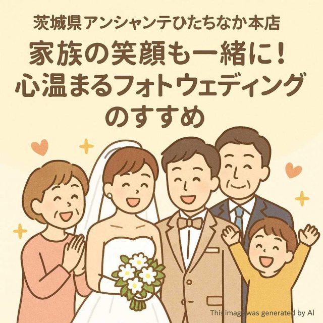茨城県アンシャンテひたちなか本店 家族の笑顔も一緒に！心温まるフォトウェディングのすすめ