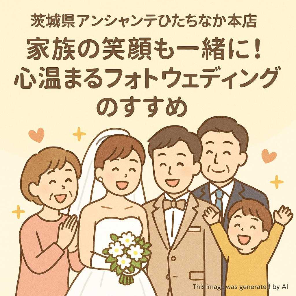 茨城県アンシャンテひたちなか本店 家族の笑顔も一緒に！心温まるフォトウェディングのすすめ