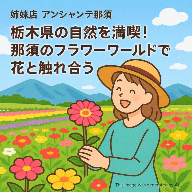 姉妹店 アンシャンテ那須 栃木県の自然を満喫！那須のフラワーワールドで花と触れ合う