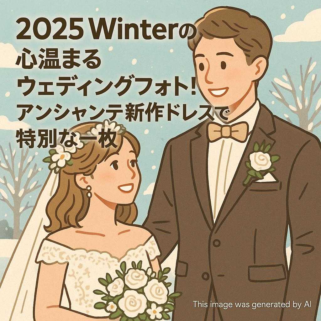 2025Winterの心温まるウェディングフォト！アンシャンテ新作ドレスで特別な一枚を