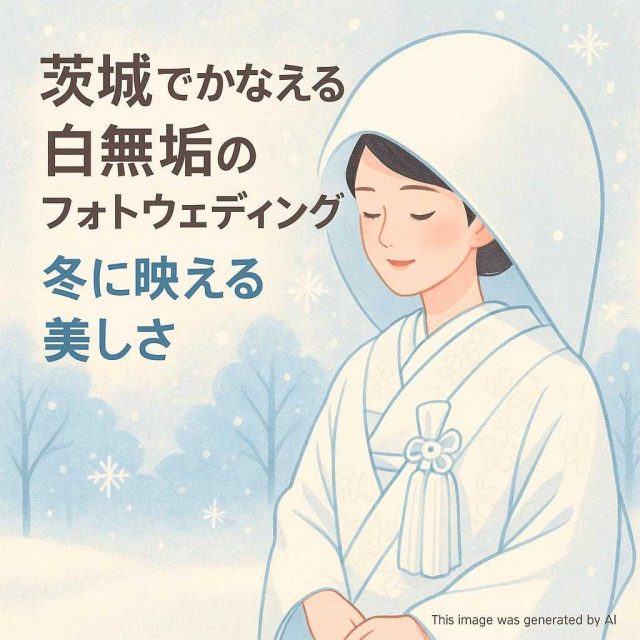 茨城でかなえる白無垢のフォトウェディング 冬に映える美しさ