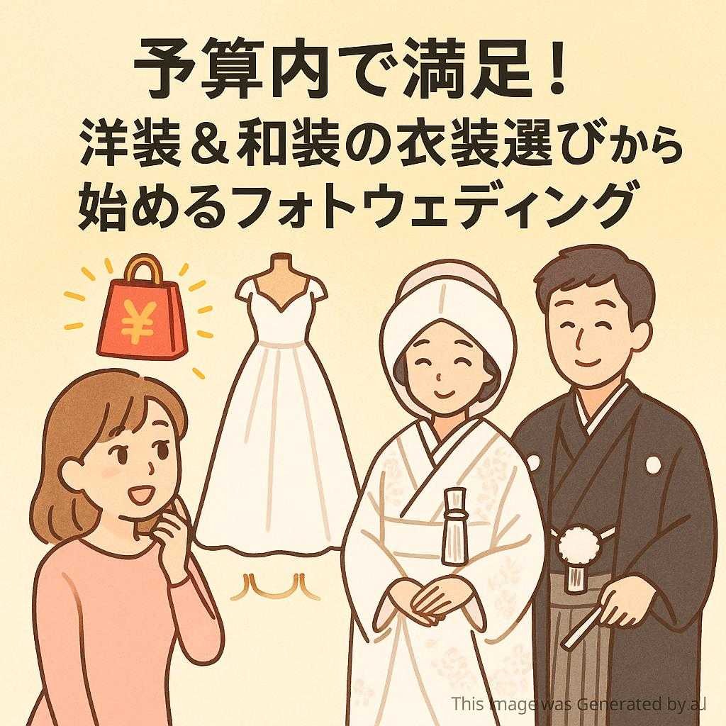 予算内で満足！洋装＆和装の衣装選びから始めるフォトウェディング