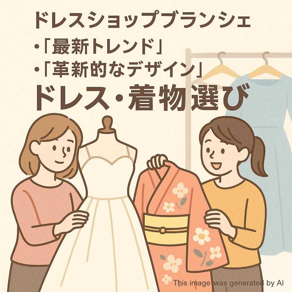 ドレスショップブランシェ 「最新トレンド」「革新的なデザイン」ドレス・着物選び