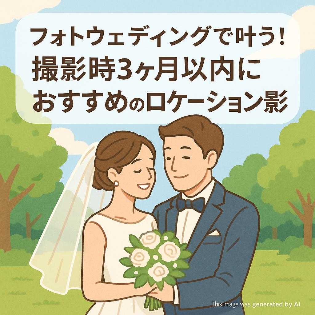 フォトウェディングで叶う!撮影時3ヶ月以内におすすめのロケーション撮影