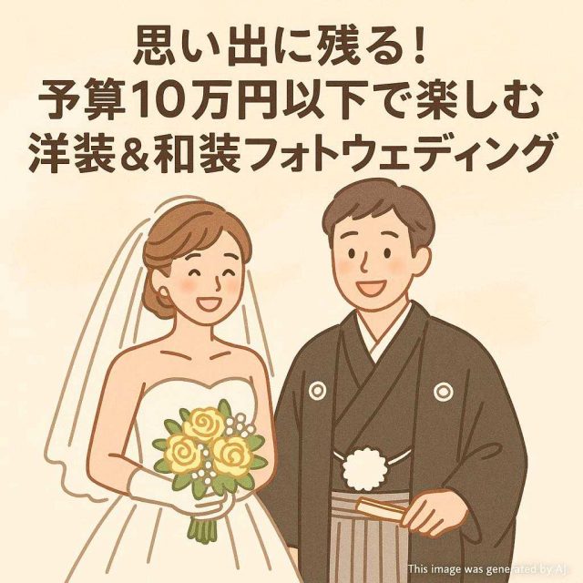 思い出に残る！予算10万円以下で楽しむ洋装＆和装フォトウェディング