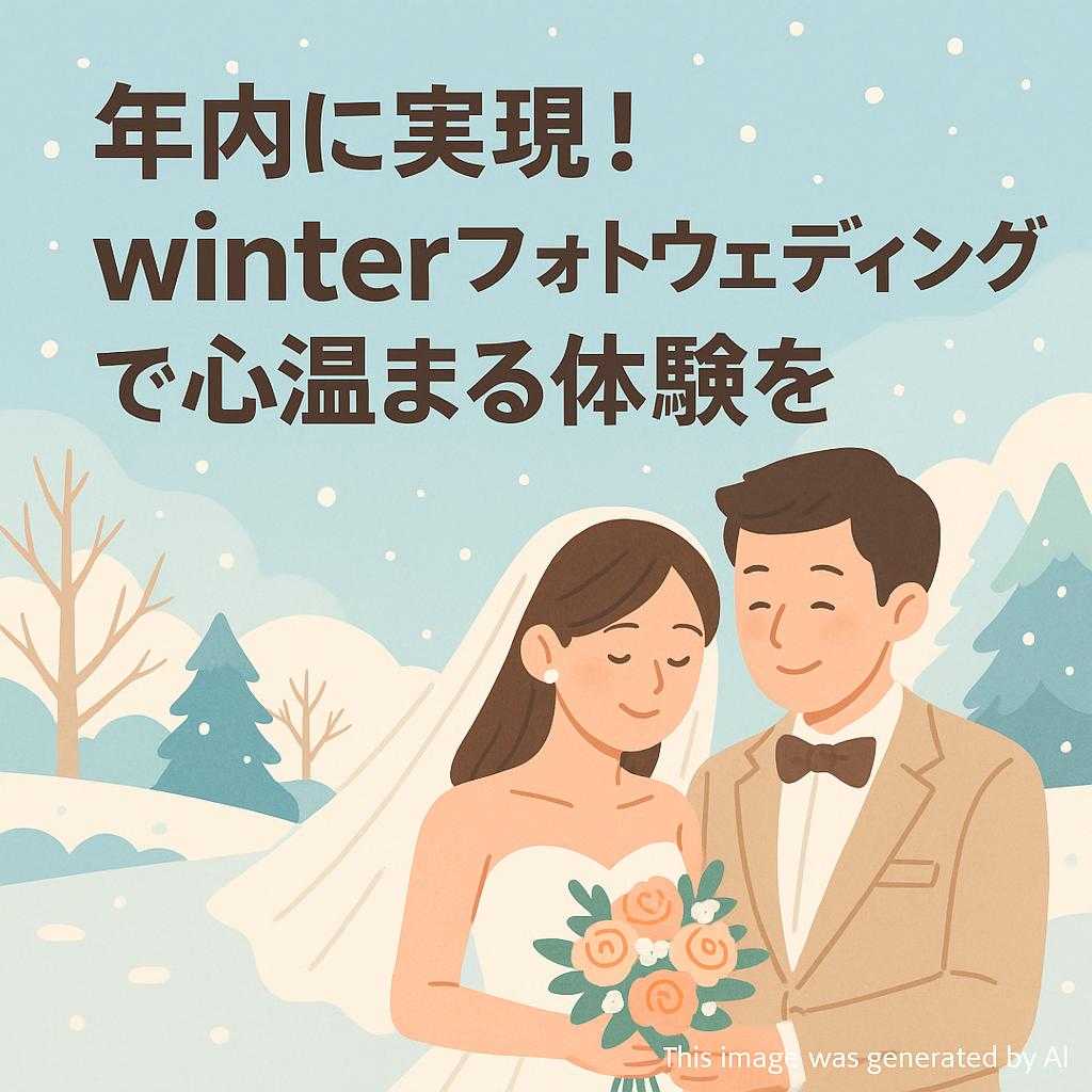 年内に実現！winterフォトウェディングで心温まる体験を