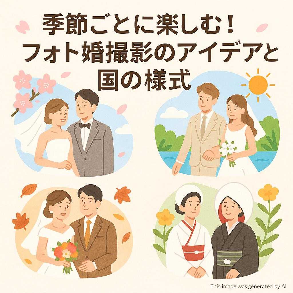 季節ごとに楽しむ！フォト婚撮影のアイデアと国の様式