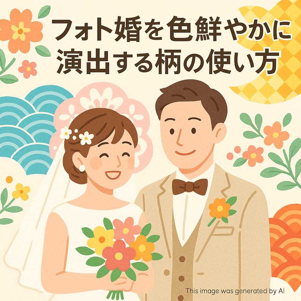 フォト婚を色鮮やかに演出する柄の使い方