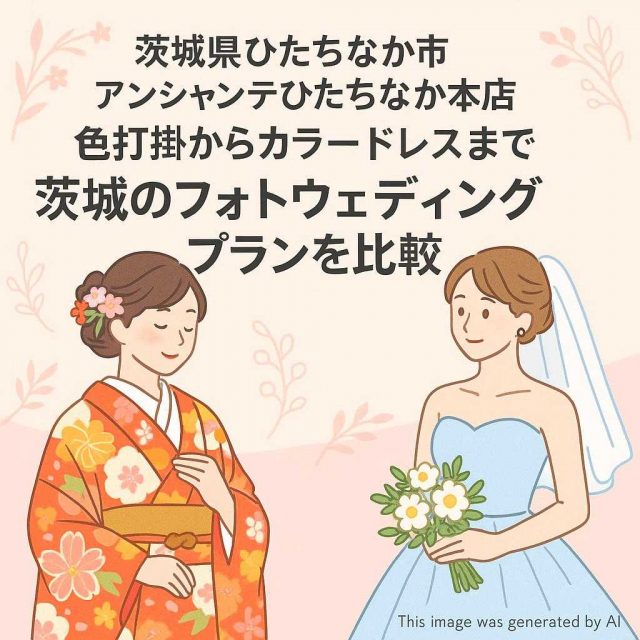 茨城県ひたちなか市アンシャンテひたちなか本店 色打掛からカラードレスまで 茨城のフォトウェディングプランを比較
