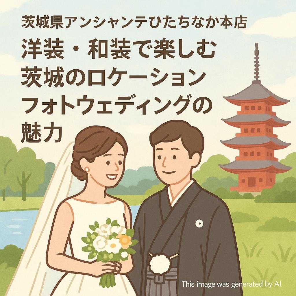 茨城県アンシャンテひたちなか本店 洋装・和装で楽しむ茨城のロケーションフォトウェディングの魅力