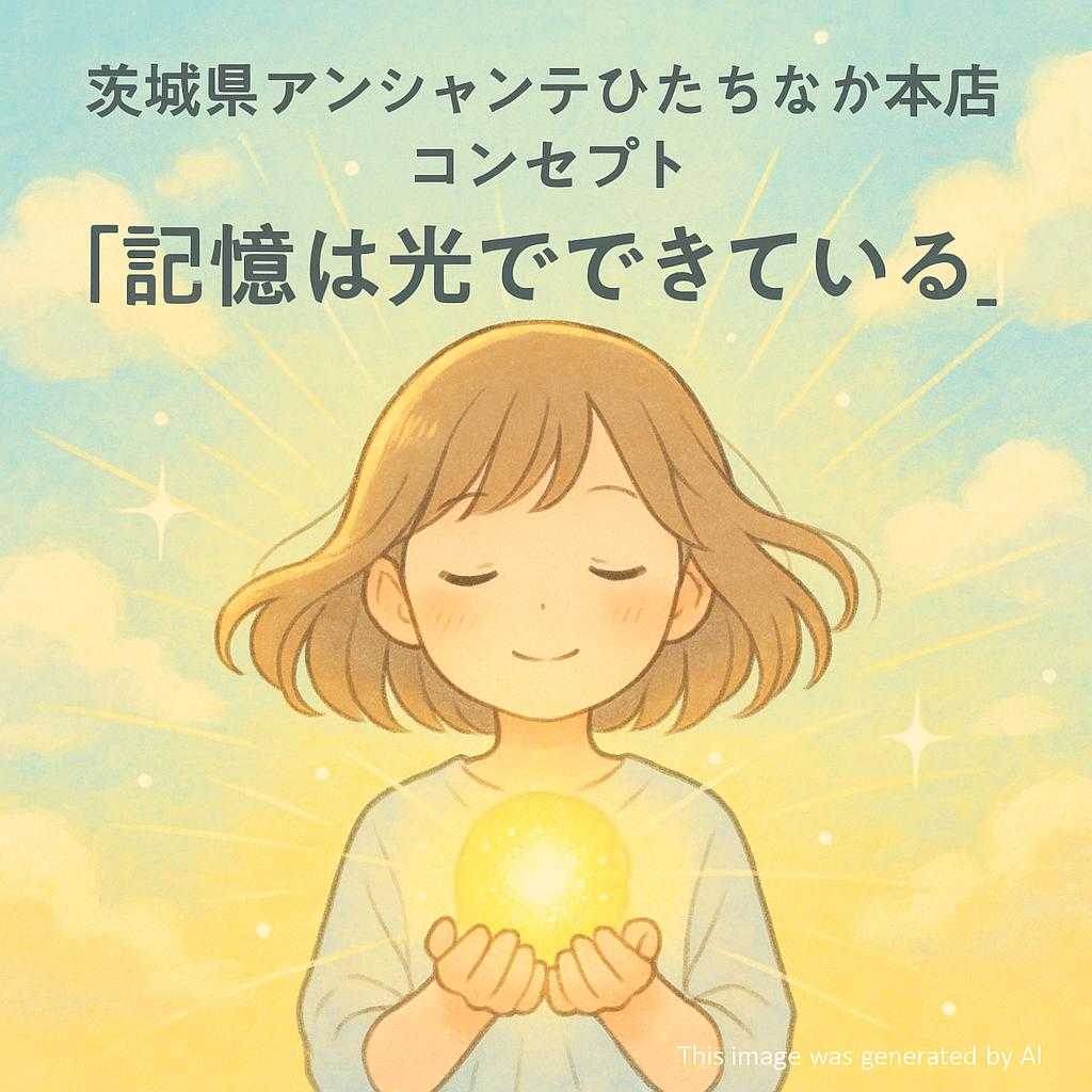 茨城県アンシャンテひたちなか本店 コンセプト「記憶は光でできている」