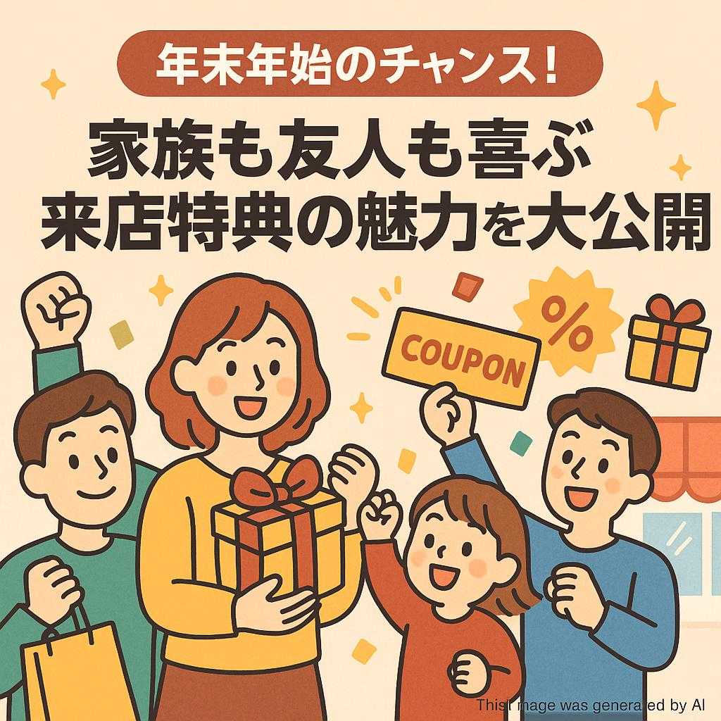 年末年始のチャンス!家族も友人も喜ぶ来店特典の魅力を大公開