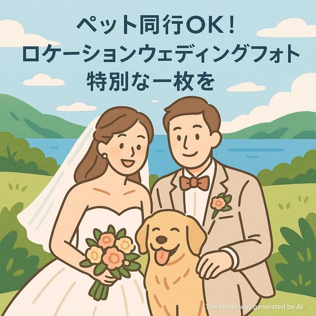 ペット同行OK！ロケーションウェディングフォトで特別な一枚を