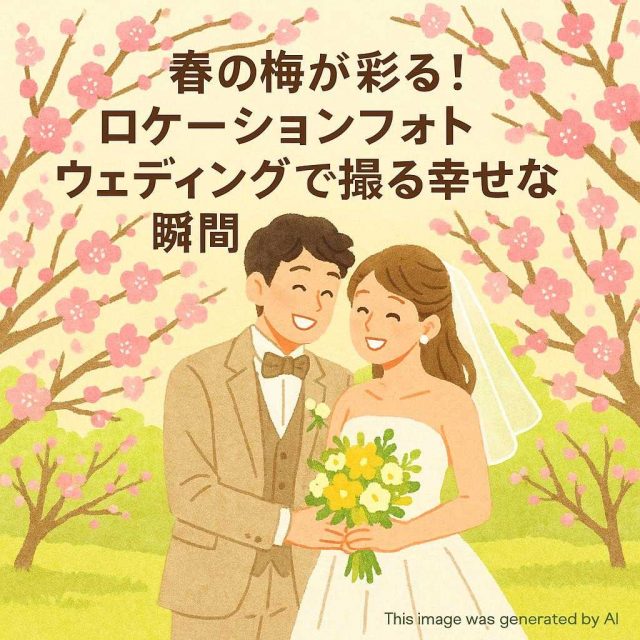 春の梅が彩る！ロケーションフォトウェディングで撮る幸せな瞬間