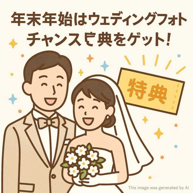 年末年始はウェディングフォトのチャンス！来店で特典をゲット
