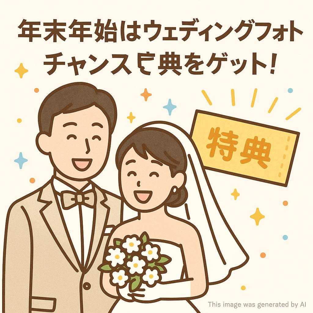 年末年始はウェディングフォトのチャンス！来店で特典をゲット