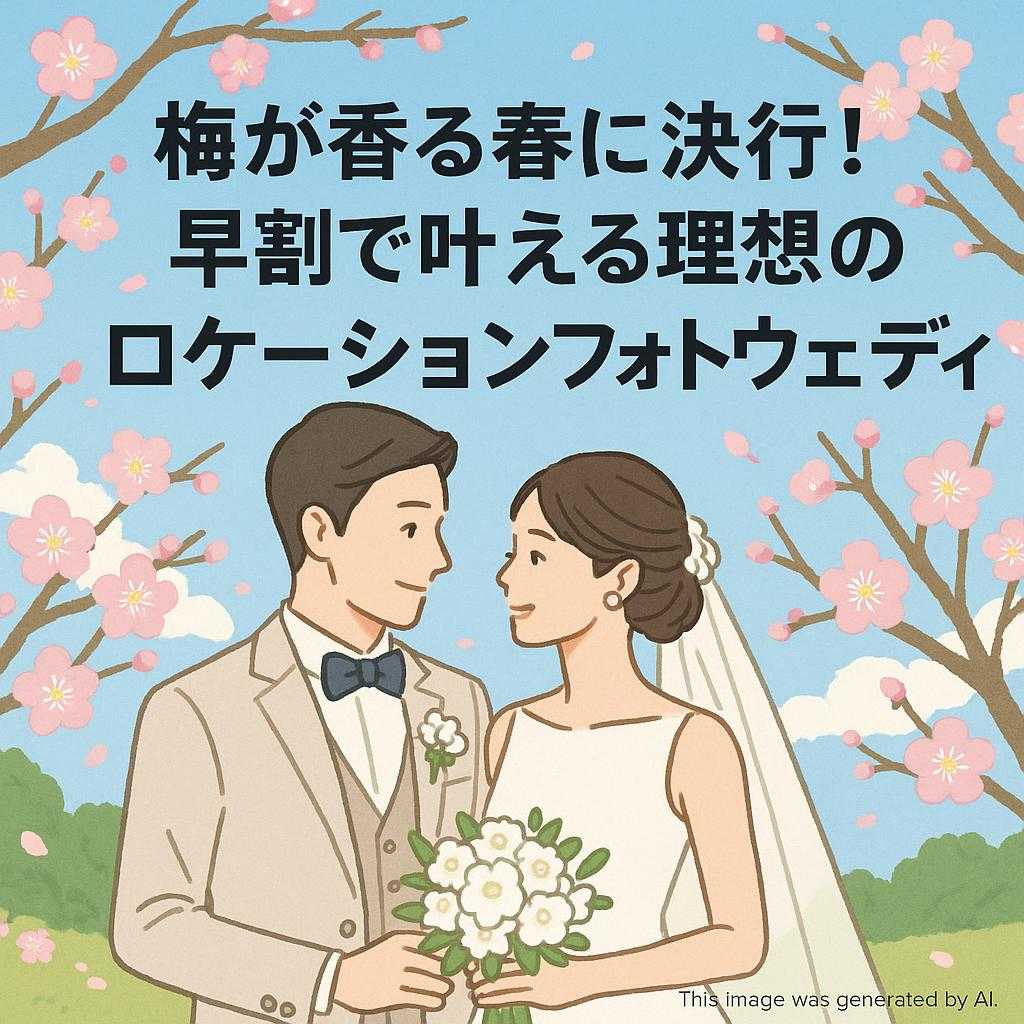 梅が香る春に決行！早割で叶える理想のロケーションフォトウェディング