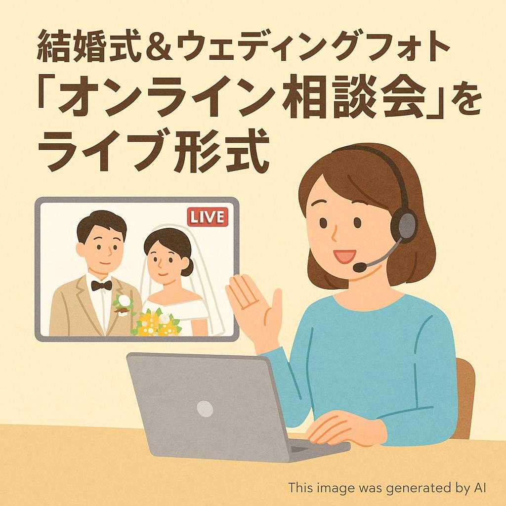 結婚式＆ウェディングフォト 「オンライン相談会」をライブ形式