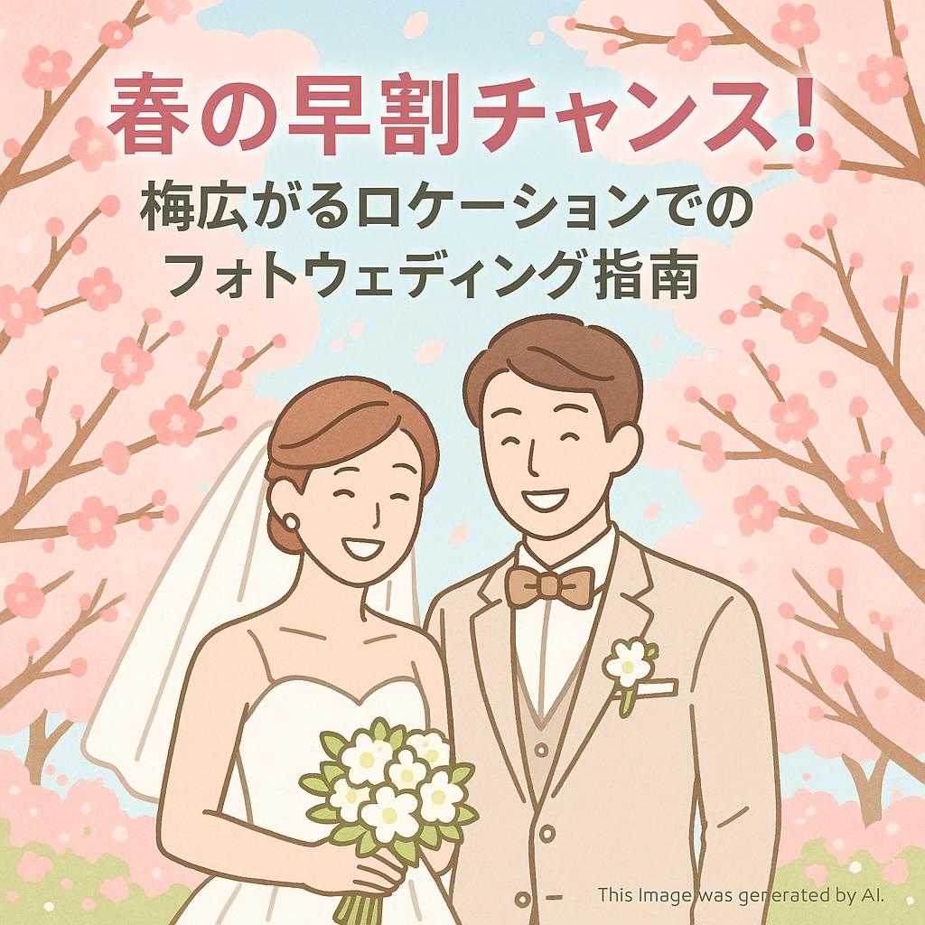 春の早割チャンス!梅広がるロケーションでのフォトウェディング指南