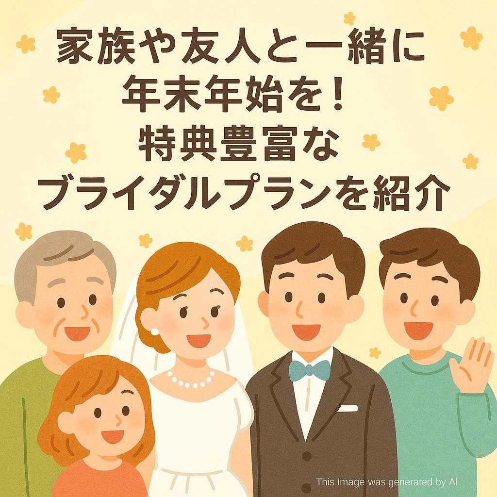 家族や友人と一緒に年末年始を！特典豊富なブライダルプランを紹介
