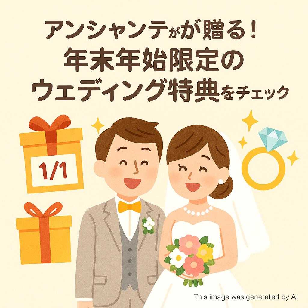 アンシャンテが贈る!年末年始限定のウェディング特典をチェック