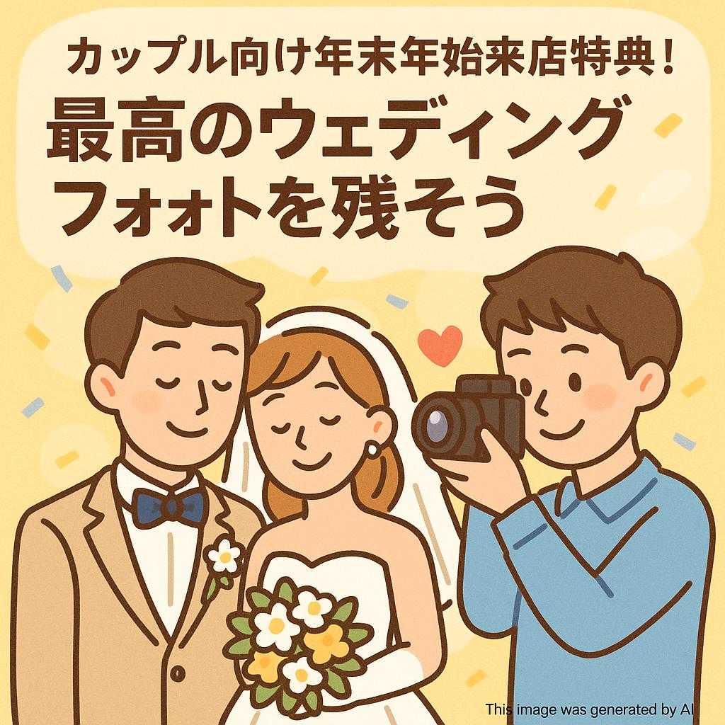カップル向け年末年始来店特典！最高のウェディングフォトを残そう