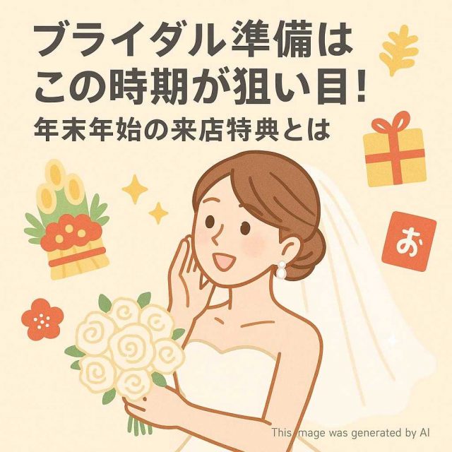 ブライダル準備はこの時期が狙い目！年末年始の来店特典とは