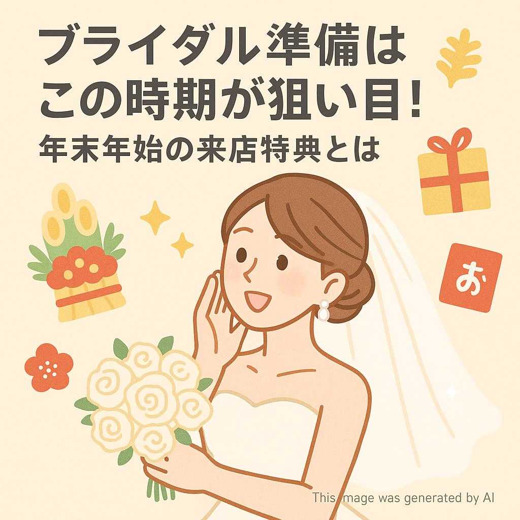 ブライダル準備はこの時期が狙い目!年末年始の来店特典とは