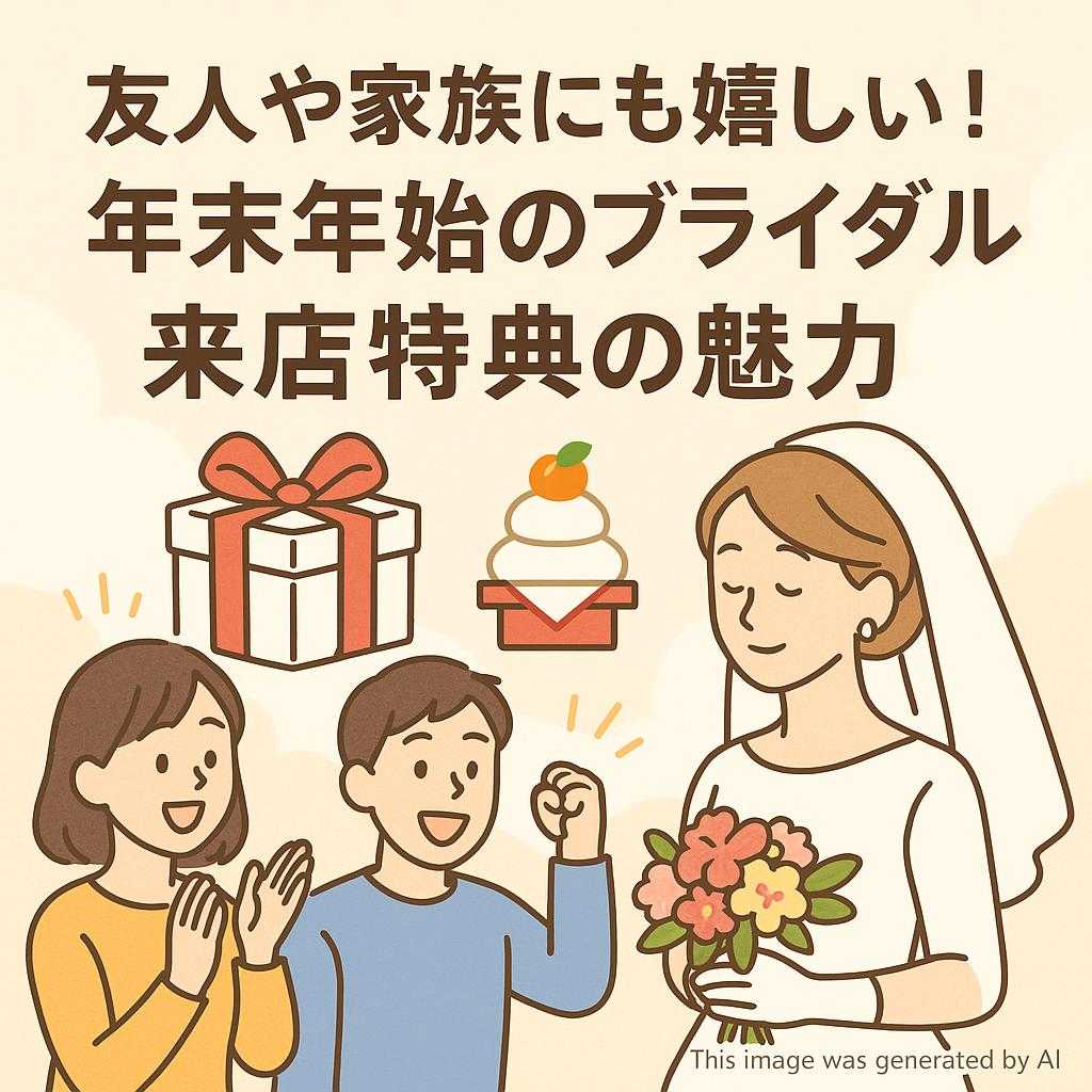 友人や家族にも嬉しい！年末年始のブライダル来店特典の魅力