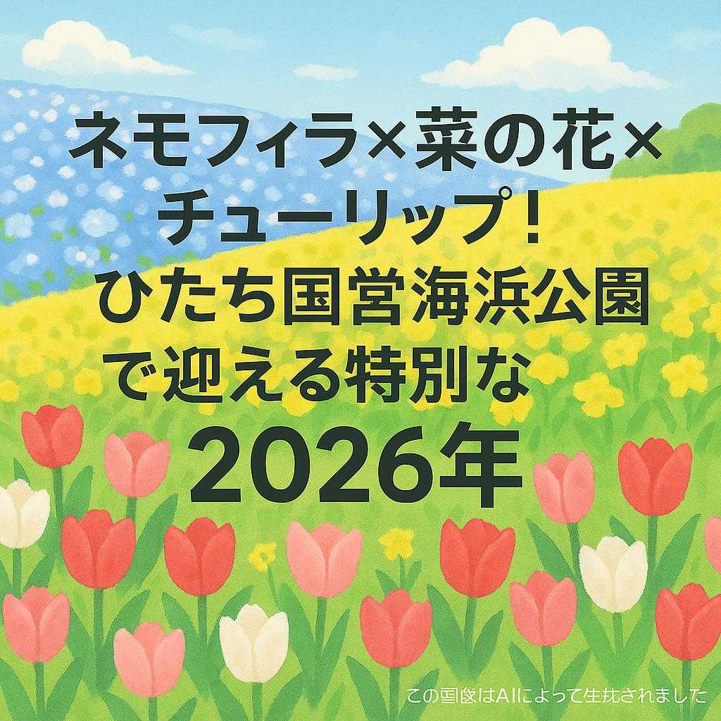 ネモフィラ×菜の花×チューリップ！ひたち国営海浜公園で迎える特別な2026年
