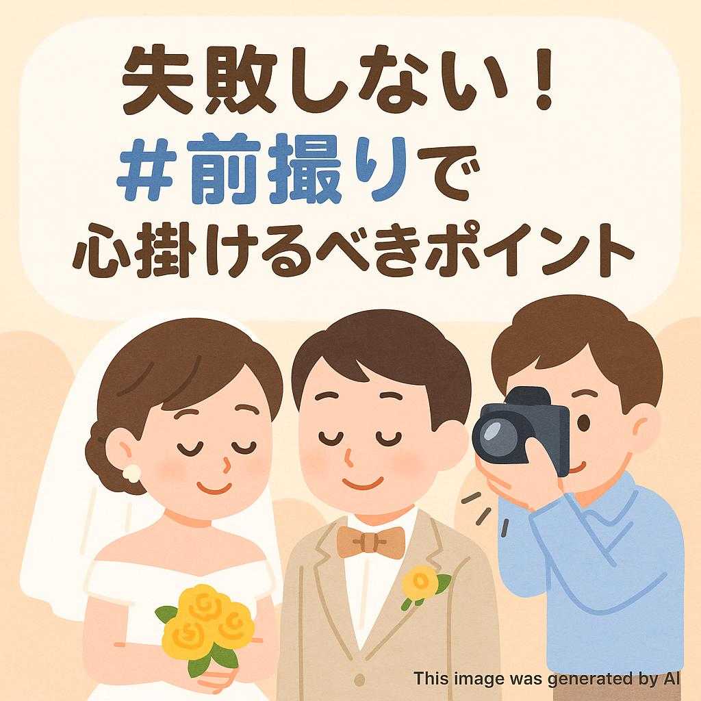 失敗しない!#前撮り で心掛けるべきポイント