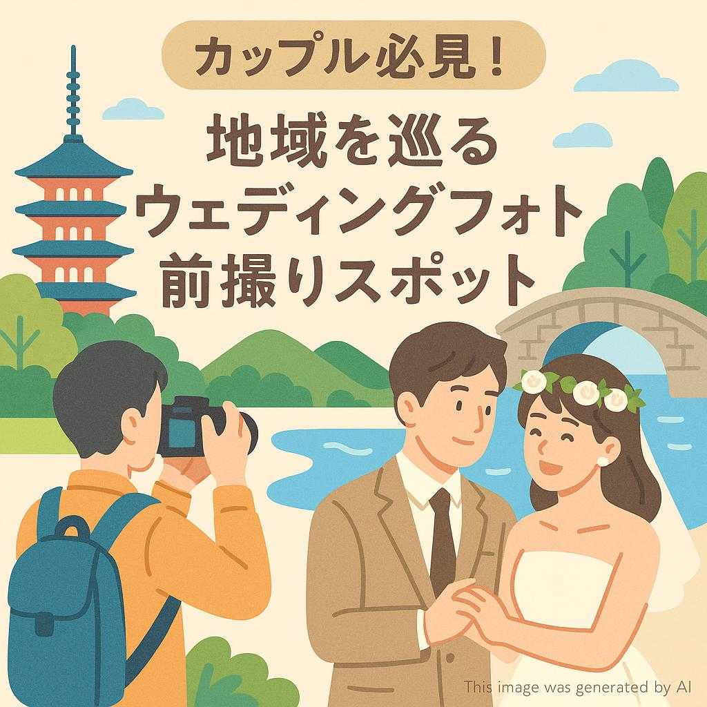 カップル必見！地域を巡るウェディングフォト前撮りスポット
