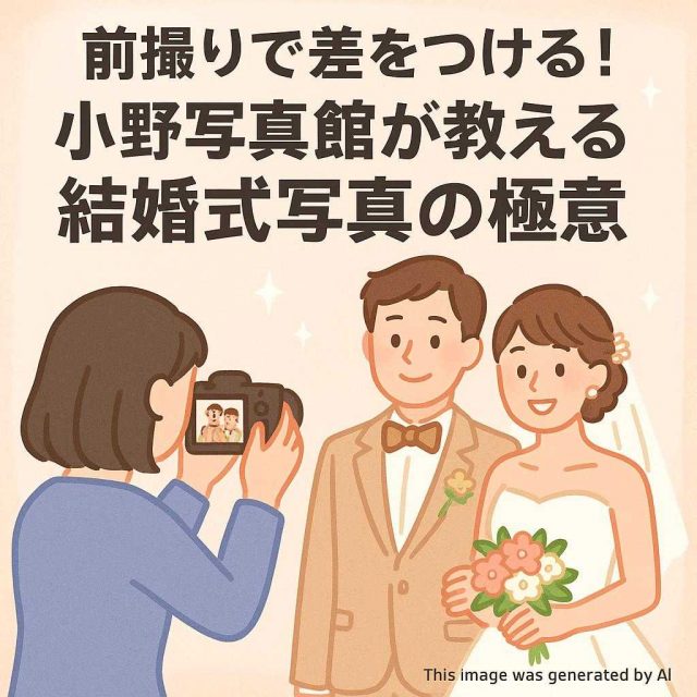 前撮りで差をつける！小野写真館が教える結婚式写真の極意