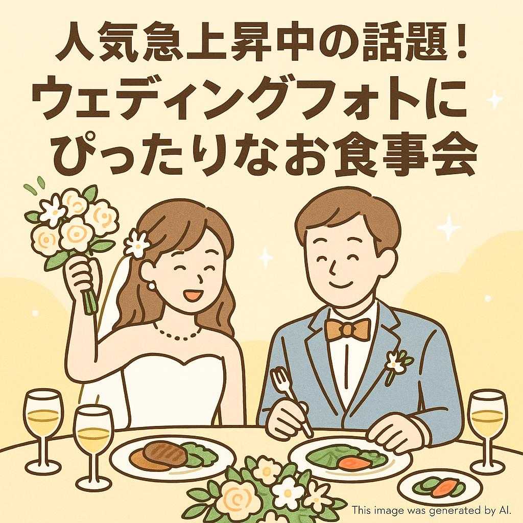 人気急上昇中の話題！ウェディングフォトにぴったりなお食事会
