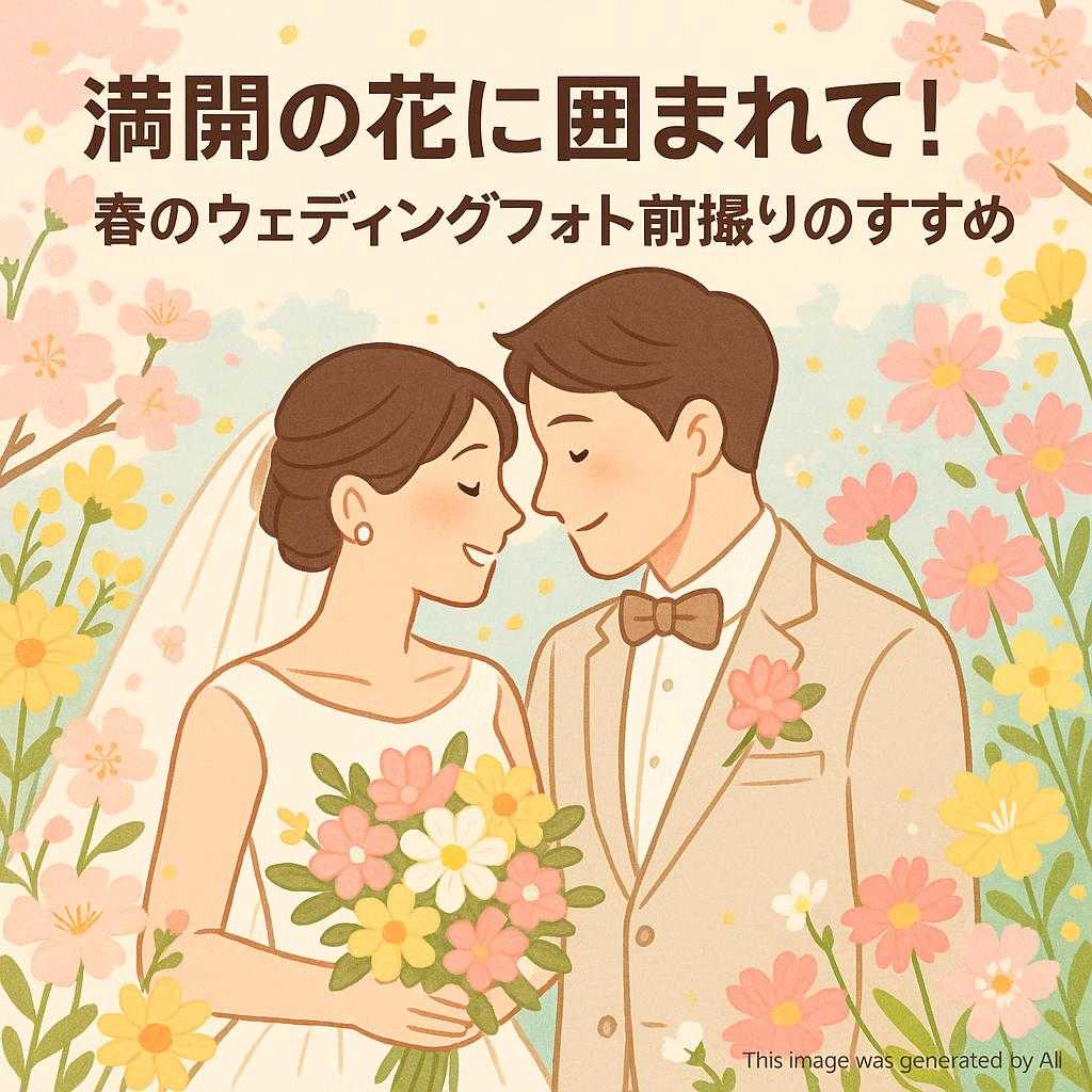 満開の花に囲まれて!春のウェディングフォト前撮りのすすめ