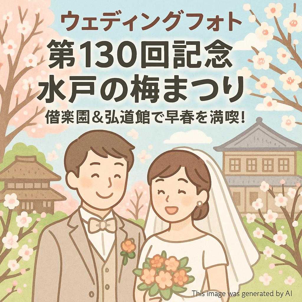 ウェディングフォト「第130回記念 水戸の梅まつり」 偕楽園&弘道館で早春を満喫！