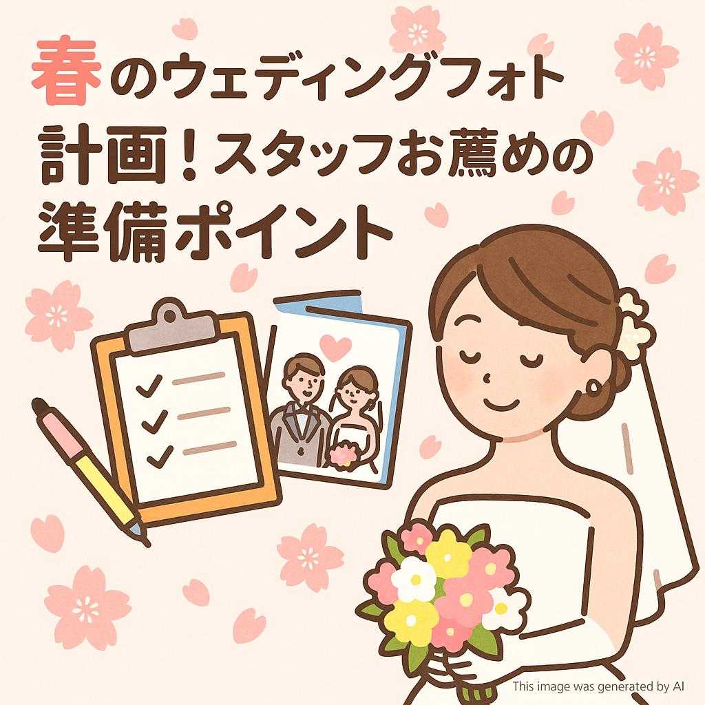春のウェディングフォト計画！スタッフお薦めの準備ポイント
