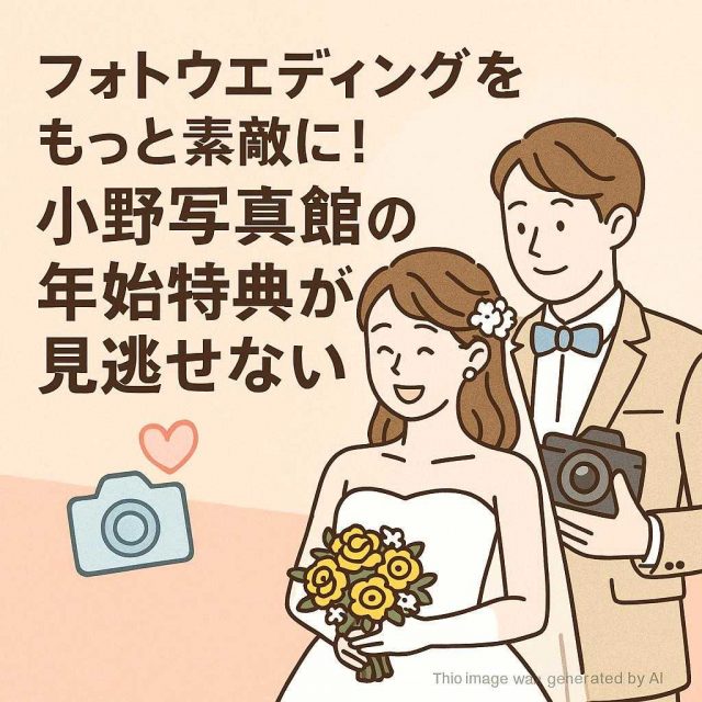 フォトウェディングをもっと素敵に！小野写真館の年始特典が見逃せない