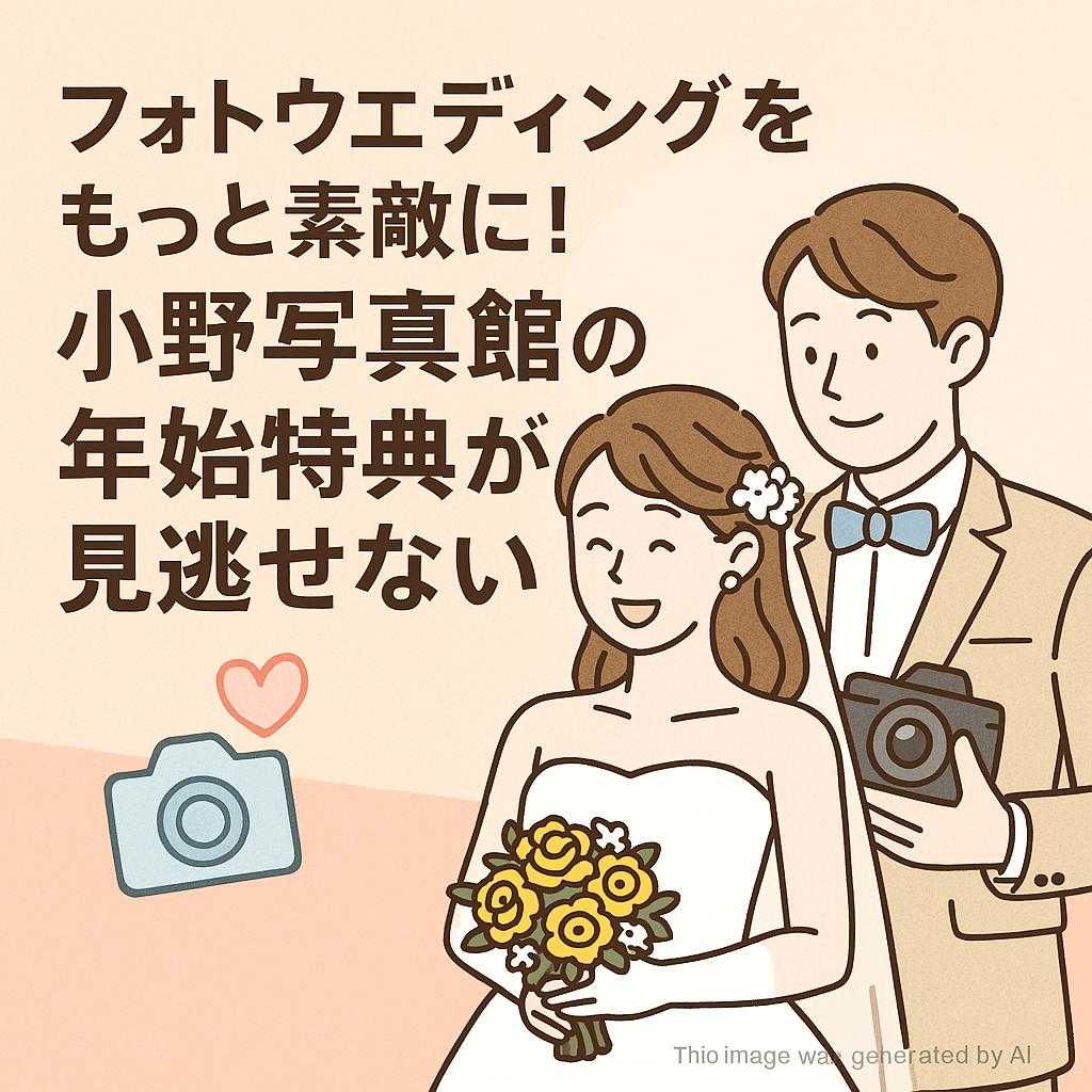 フォトウェディングをもっと素敵に!小野写真館の年始特典が見逃せない