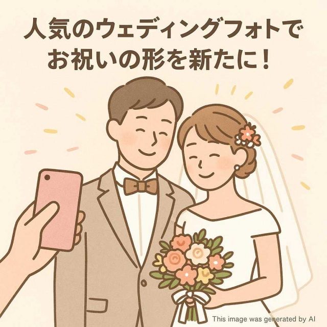 人気のウェディングフォトでお祝いの形を新たに！