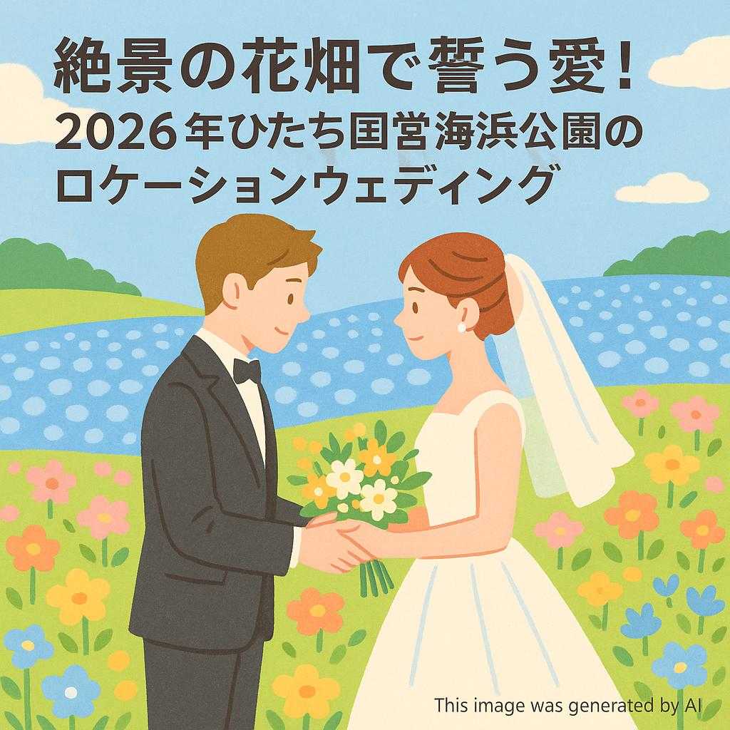 絶景の花畑で誓う愛!2026年ひたち国営海浜公園のロケーションウェディング