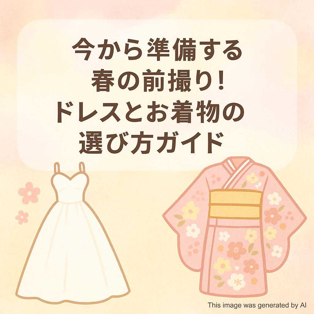 今から準備する春の前撮り！ドレスとお着物の選び方ガイド