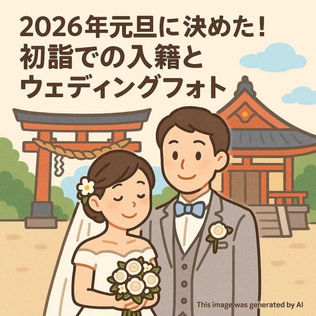 2026年元旦に決めた！初詣での入籍とウェディングフォト