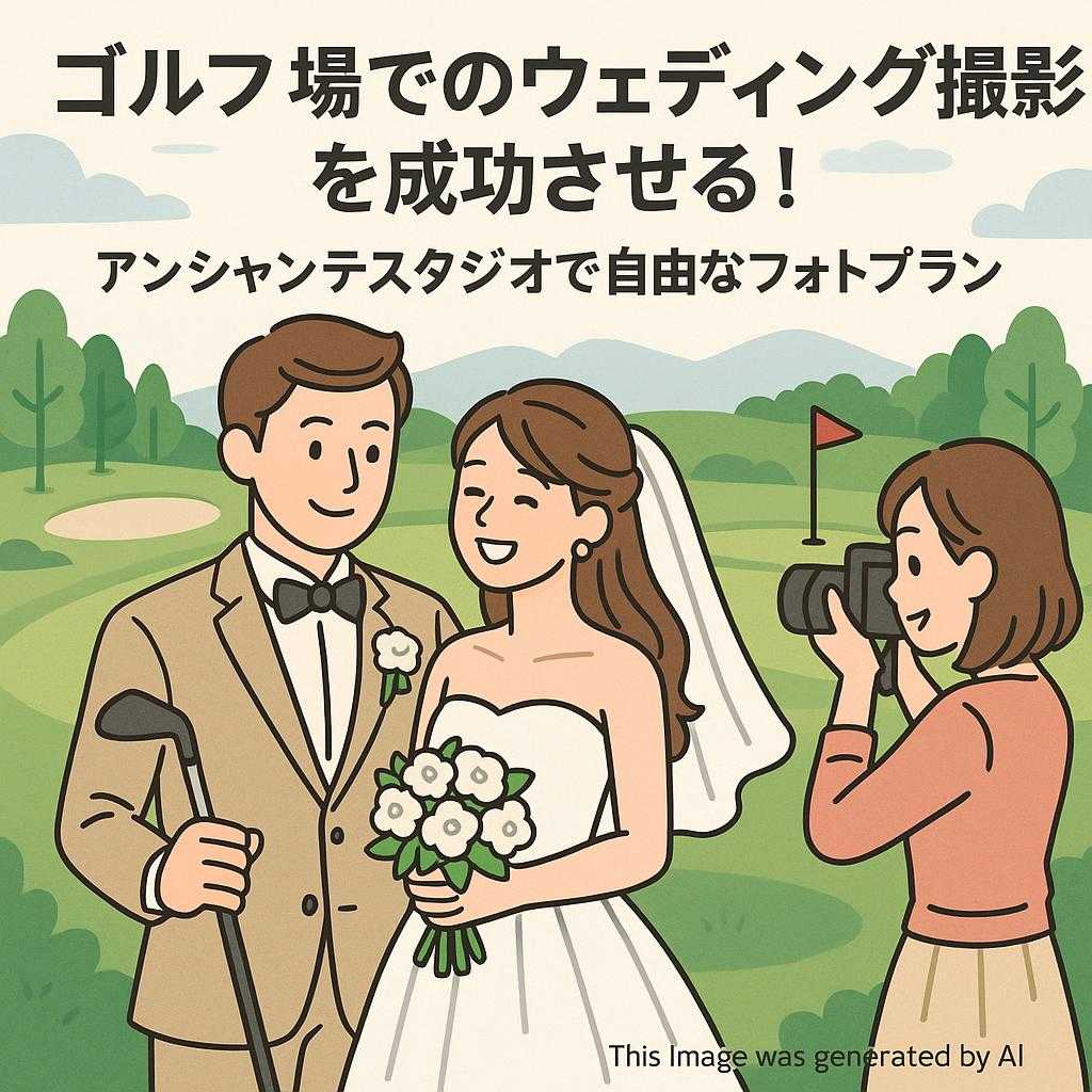 ゴルフ場でのウェディング撮影を成功させる！アンシャンテスタジオで自由なフォトプラン