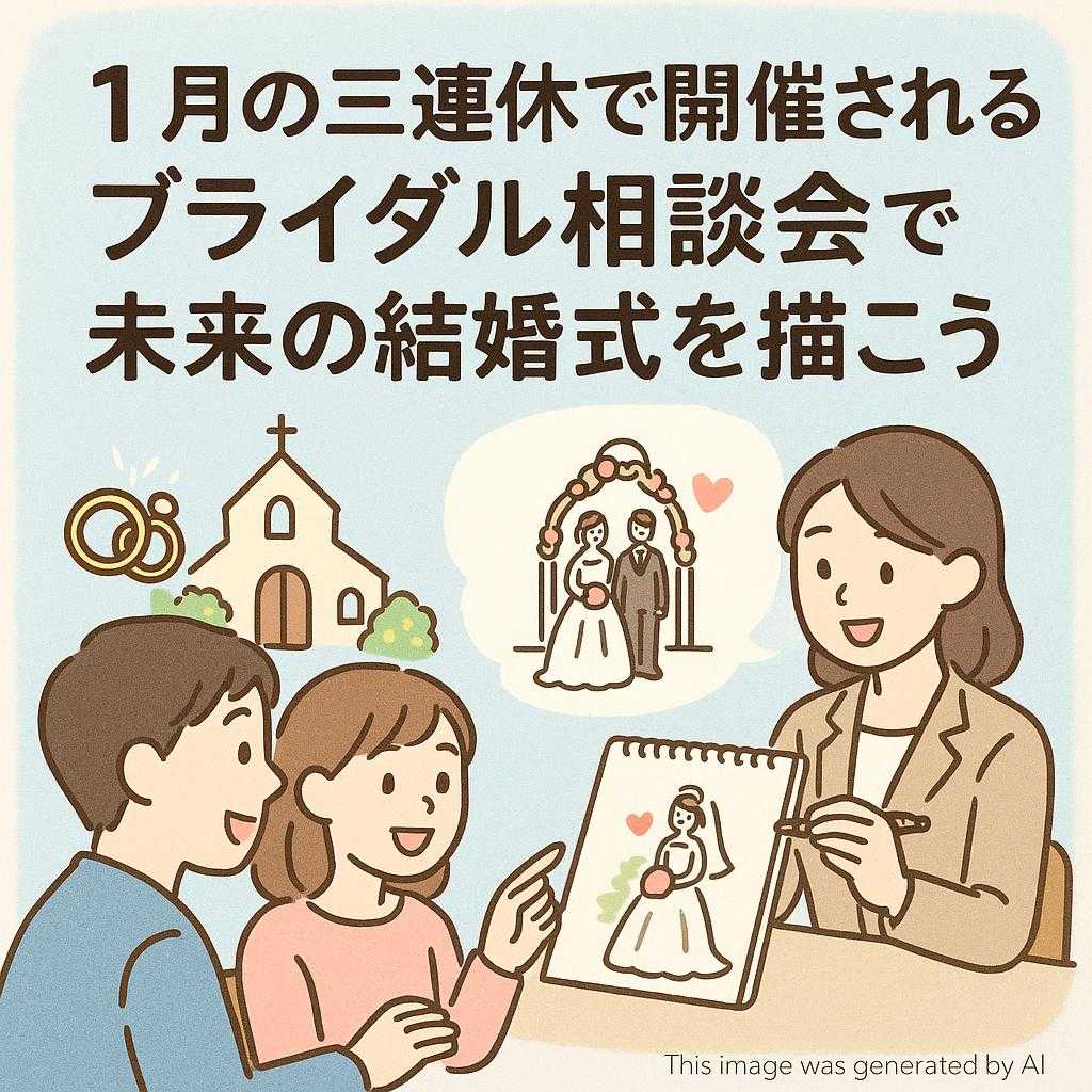 1月の三連休で開催されるブライダル相談会で未来の結婚式を描こう