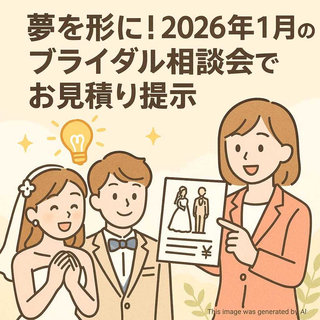 夢を形に!2026年1月のブライダル相談会でお見積り提示