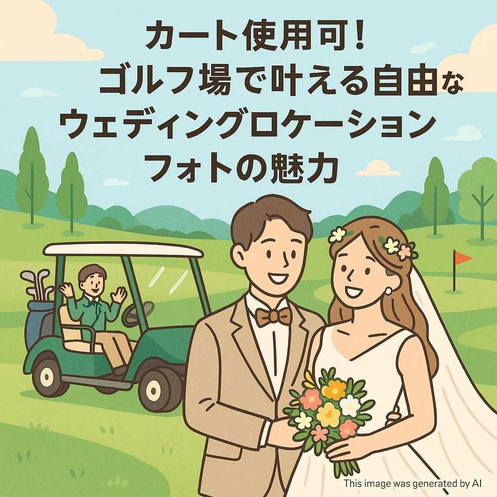 カート使用可!ゴルフ場で叶える自由なウェディングロケーションフォトの魅力